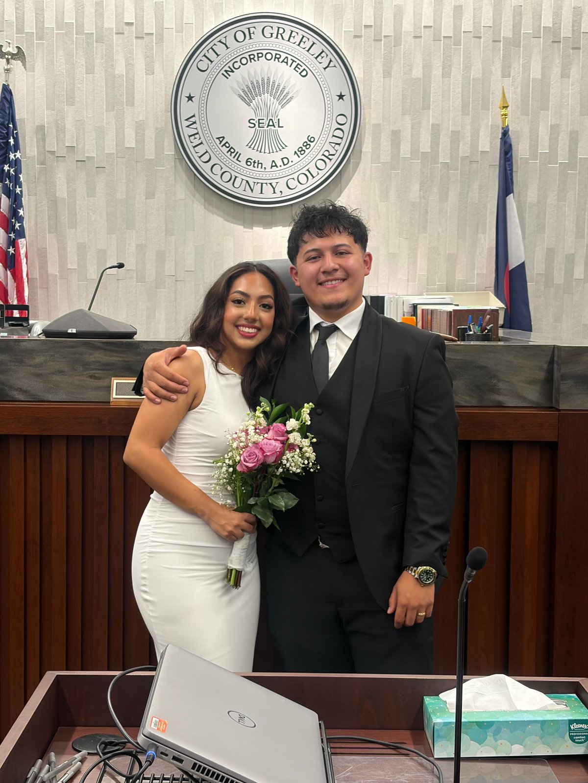 Jesse and Keyshia Granados, co-founders of J&K Premiere Cleaning, at Greeley City Hall